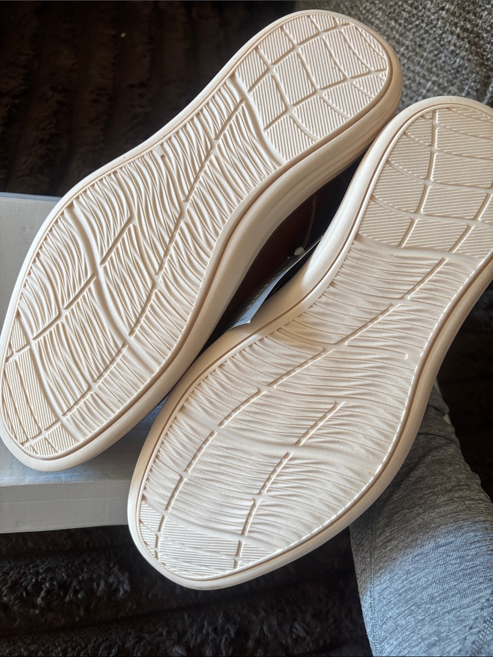 Perry Ellis Tan Brown Leather Derby Lace-Up Shoes - Picture 5 of 8